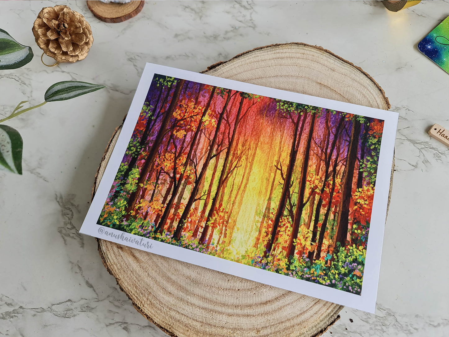 Spring Symphony | Vibrant Blooming Forest Painting Print