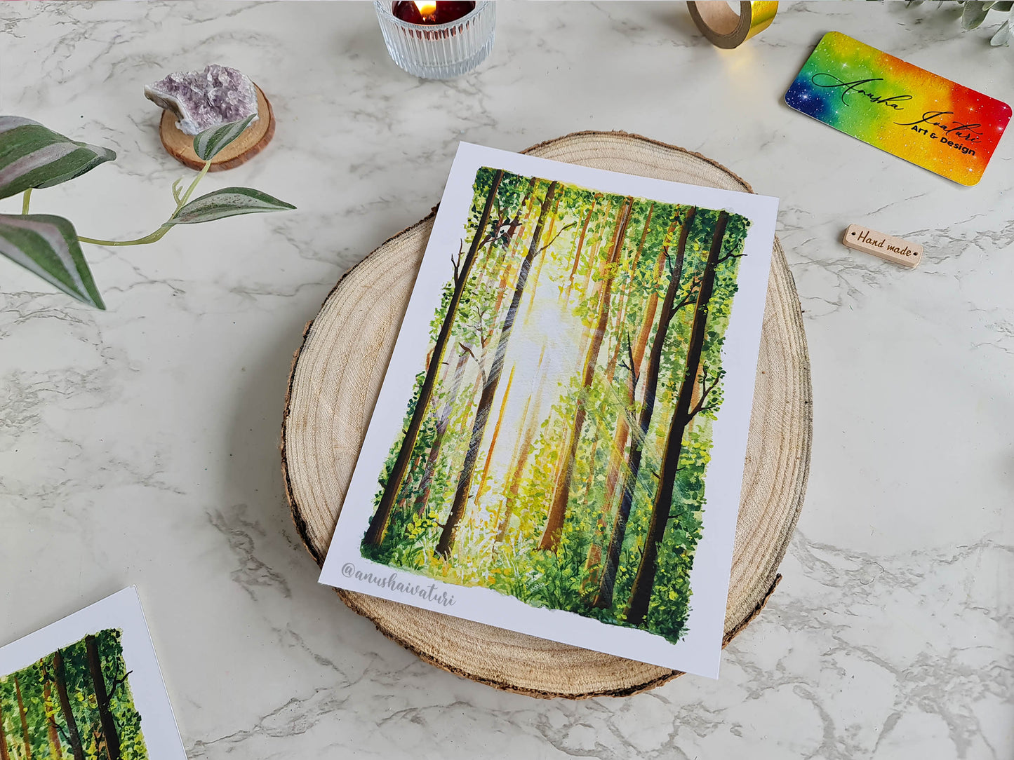 Emerald Dreams | Lush green Forest Painting