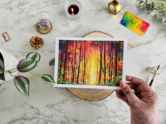 Spring Symphony | Vibrant Blooming Forest Painting Print