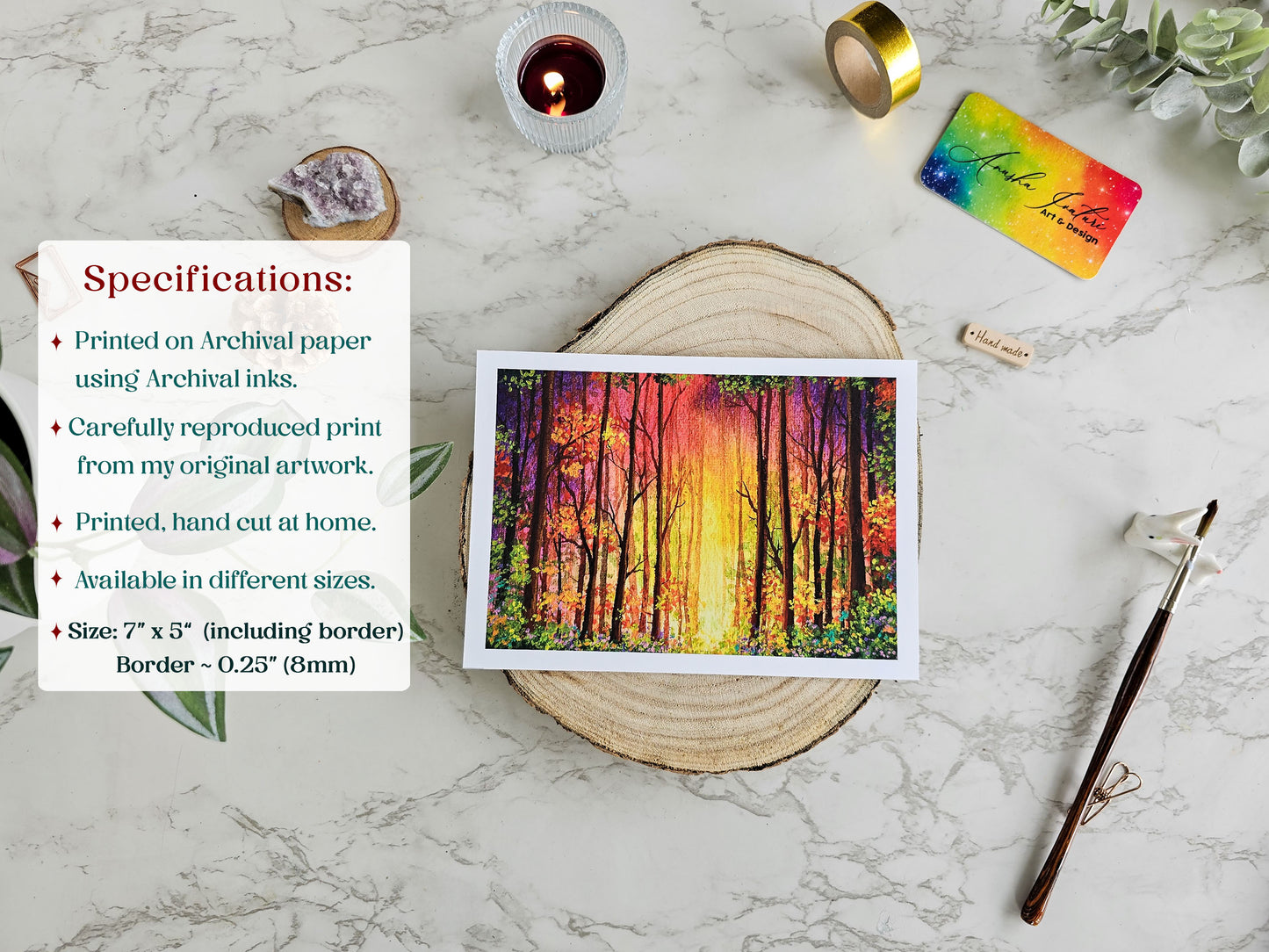 Spring Symphony | Vibrant Blooming Forest Painting Print