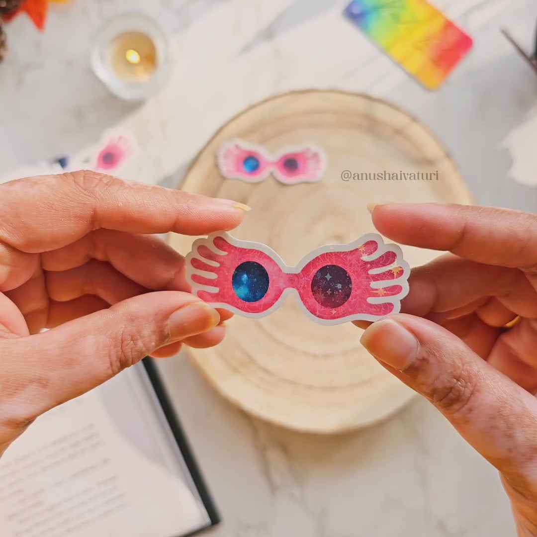 Luna Lovegood Specs Holographic Sticker Harry Potter Stickers Luna Lovegood Specs Holographic Sticker Harry Potter Stickers